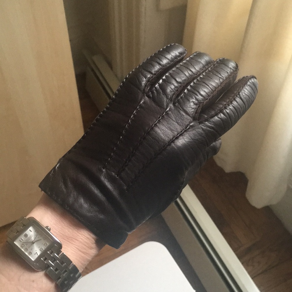 Leather Brown driving gloves